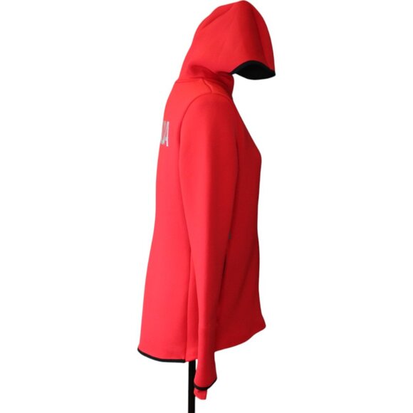 Nike Therma-Fit CANADA Jacket Medium Thumbholes Red Zipper Front Pockets d224 - Picture 5 of 11